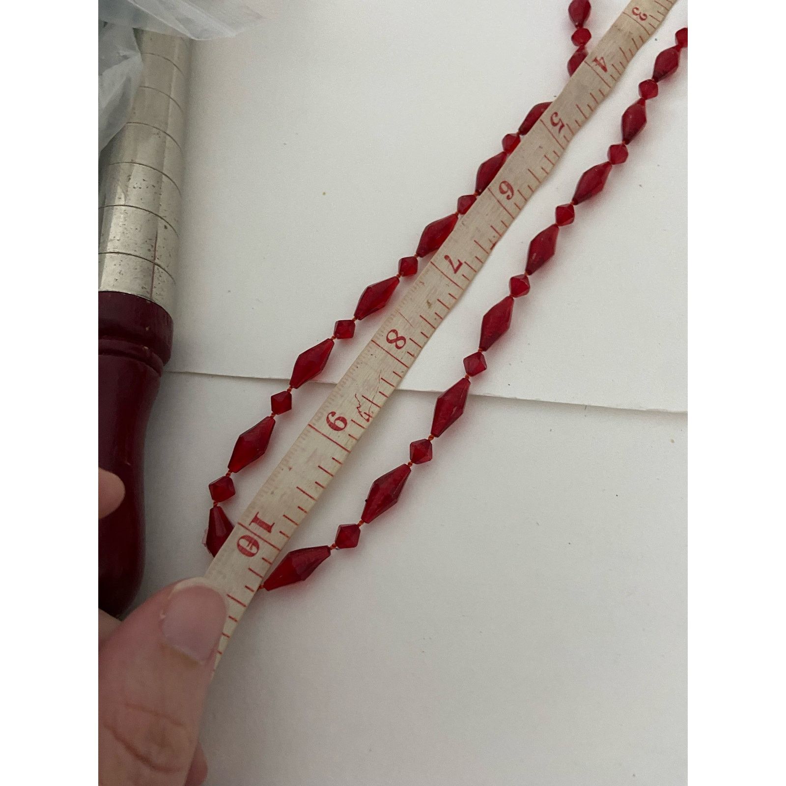 Vintage Vintage red bead necklace Size ONE SIZE - 4 Thumbnail