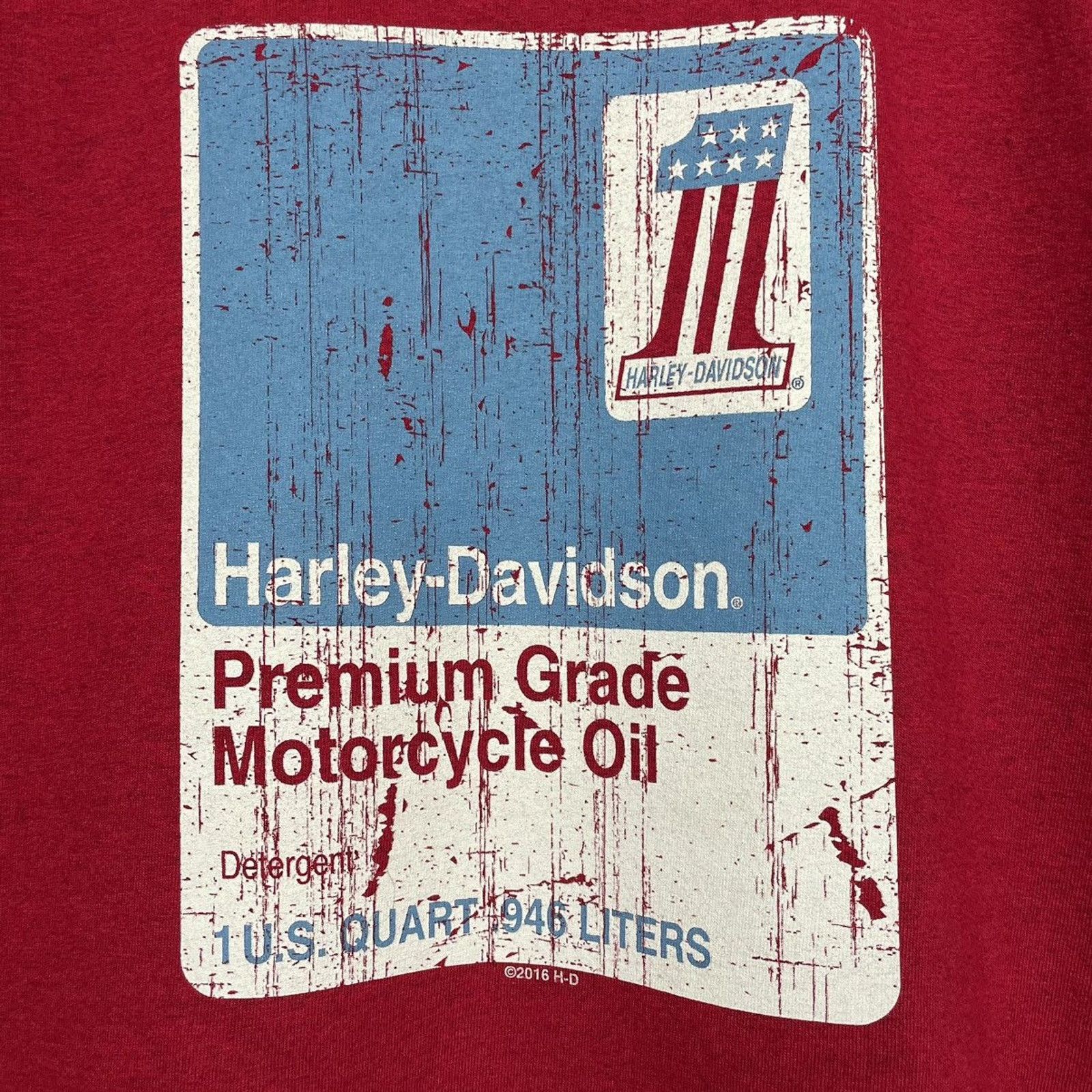 Harley Davidson × Japanese Brand × Vintage 🇺🇸HARLEY-D Motor Oil T Size US M / EU 48-50 / 2 - 5 Thumbnail