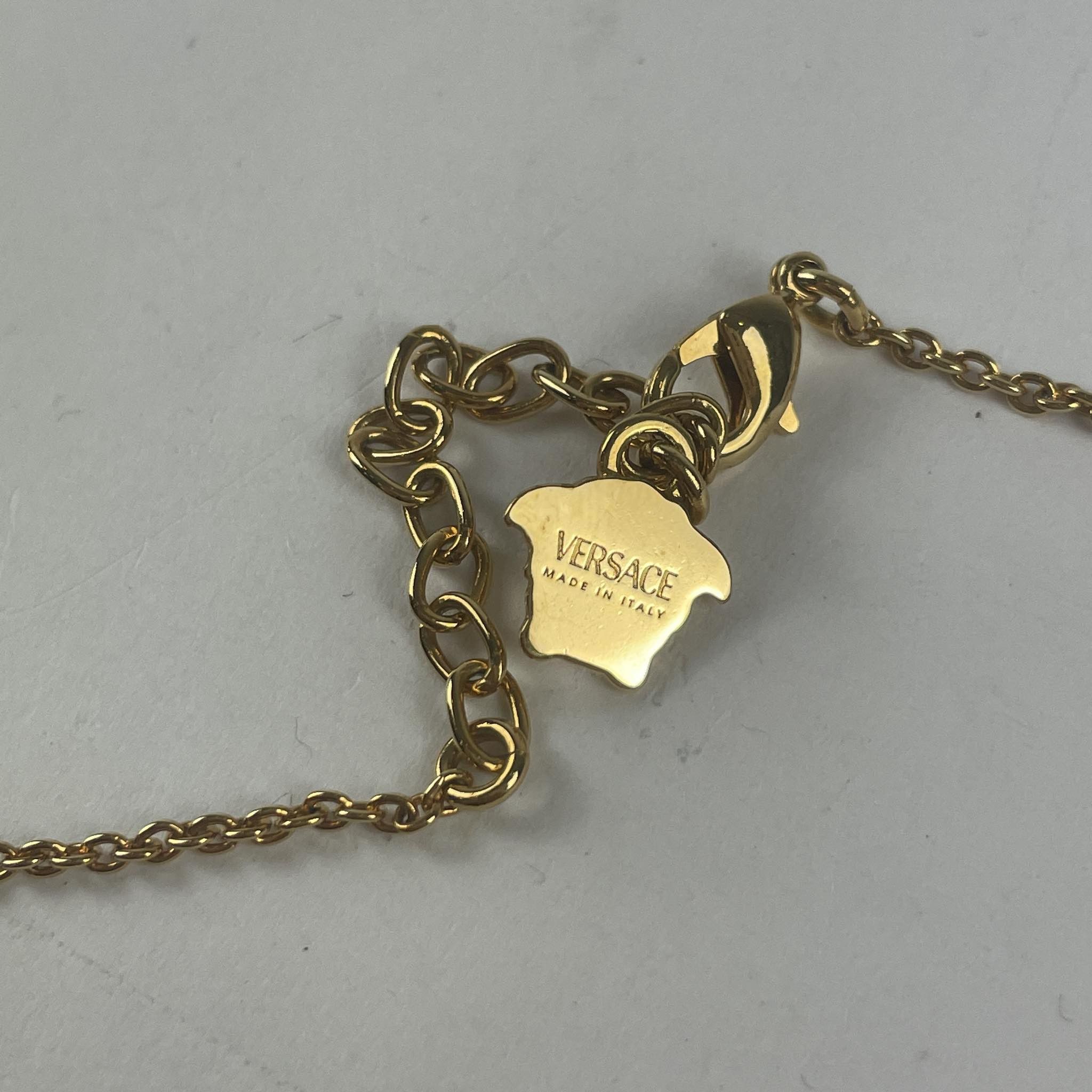 Versace NEW Versace Gold Plated White Pearl Medusa Necklace Size ONE SIZE - 6 Thumbnail