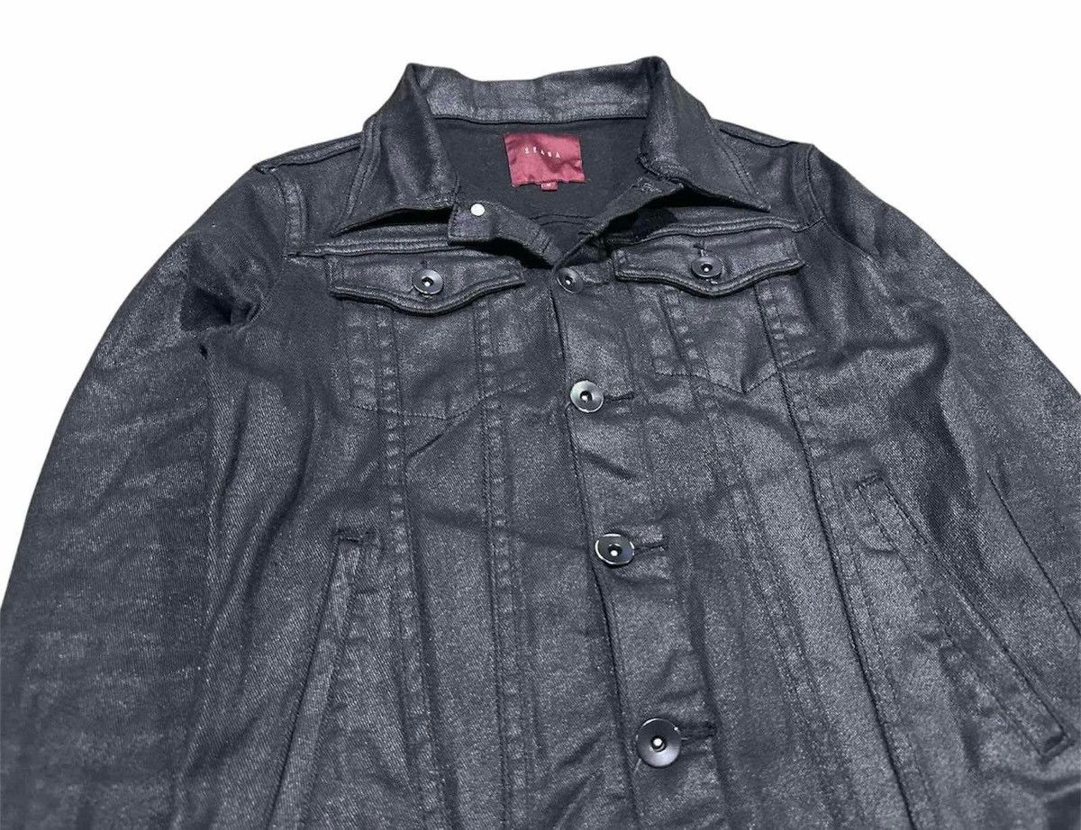 If Six Was Nine 🔥Rare Y2K Seana Waxed Black Trucker Jacket Goth Punk Size US L / EU 52-54 / 3 - 2 Thumbnail