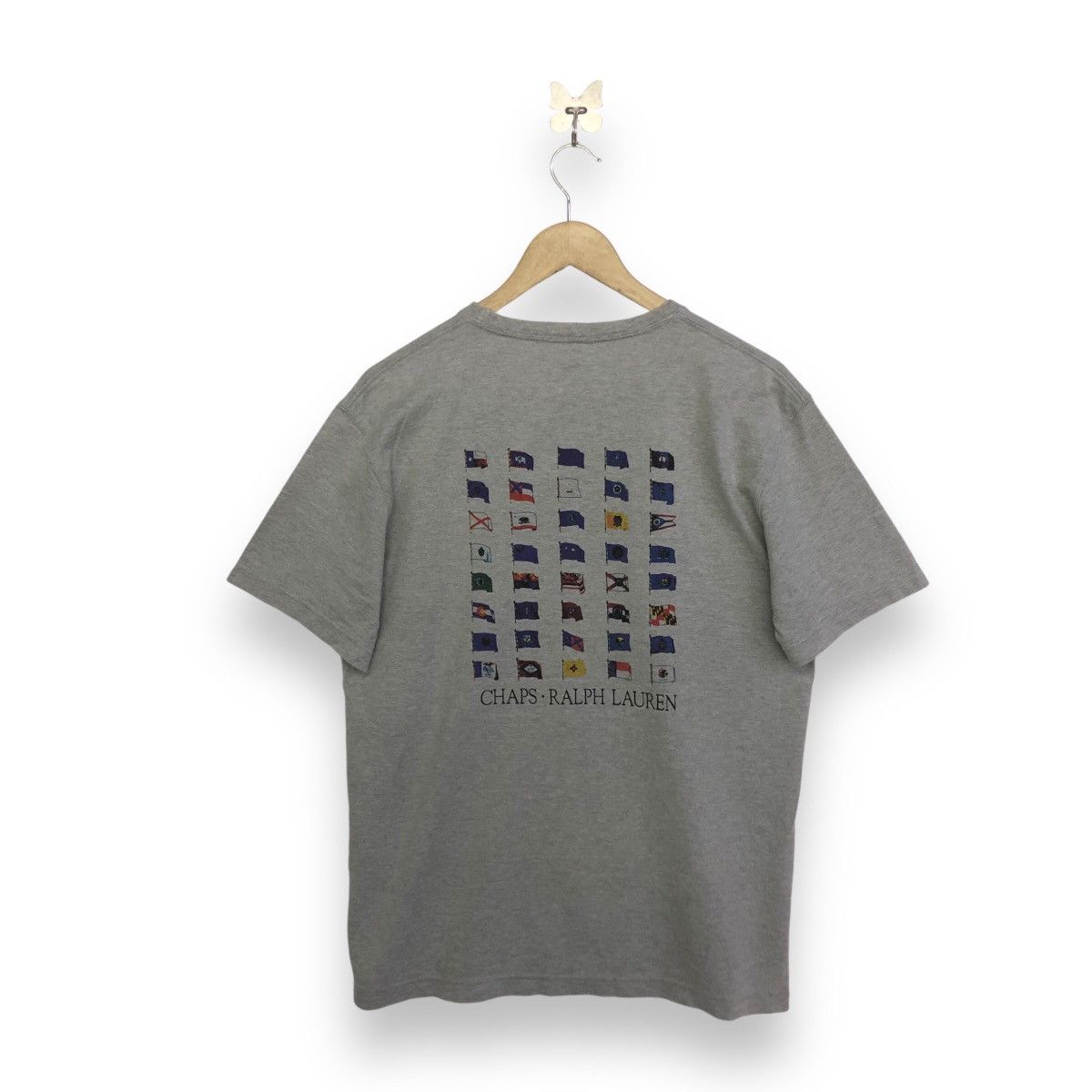 Chaps Ralph Lauren × Vintage Vintage Chaps Ralph Lauren 25 Flags Backhitt Tshirt Size US L / EU 52-54 / 3 - 1 Thumbnail