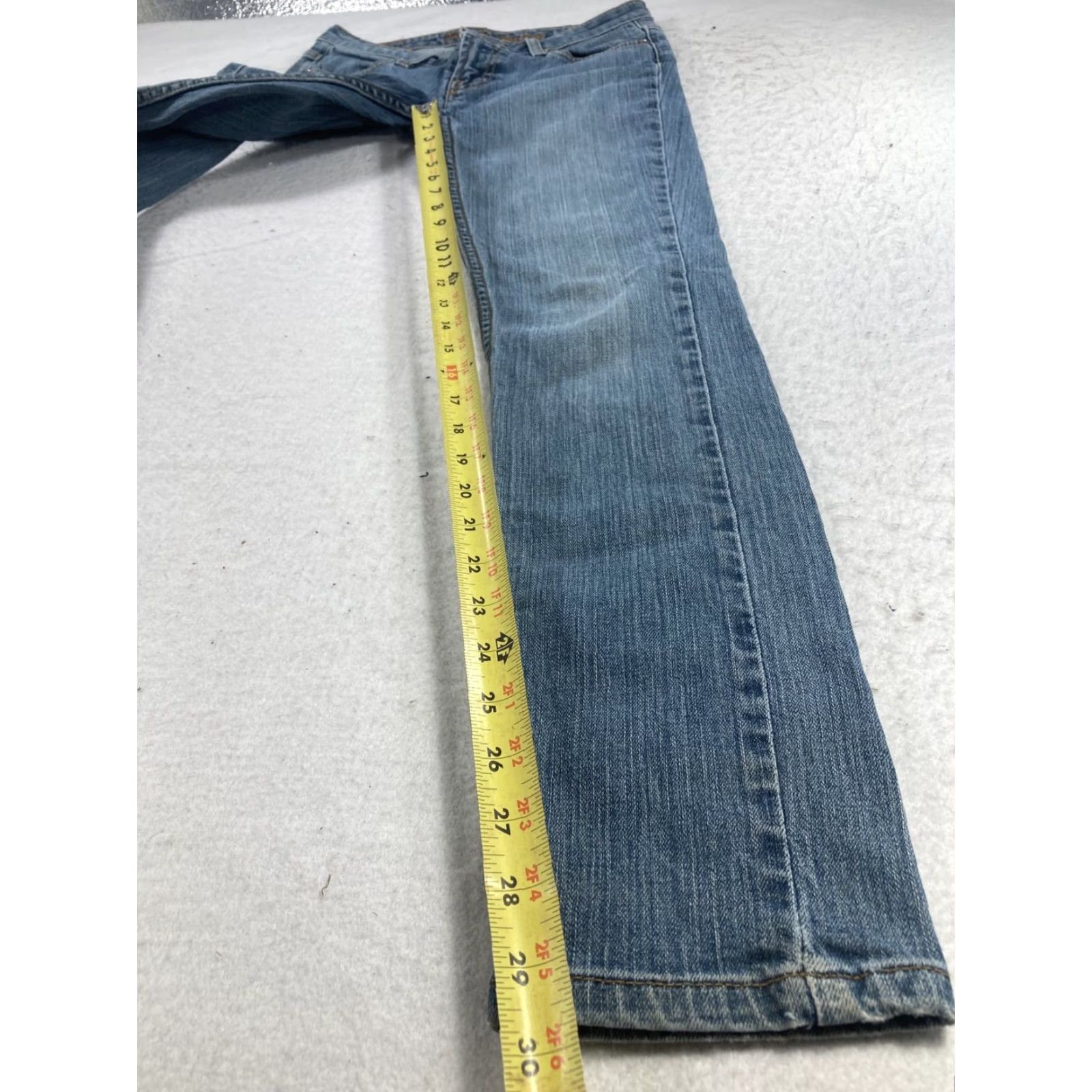 Guess GUESS Jeans Womens Skinny Jeans 24 Blue Sierra Stretch Medium Wash 5-Pocket Solid Denim Distressed Cotton Spandex Slim Juniors Women Mens?? Size 42" / US 20 - 5 Thumbnail