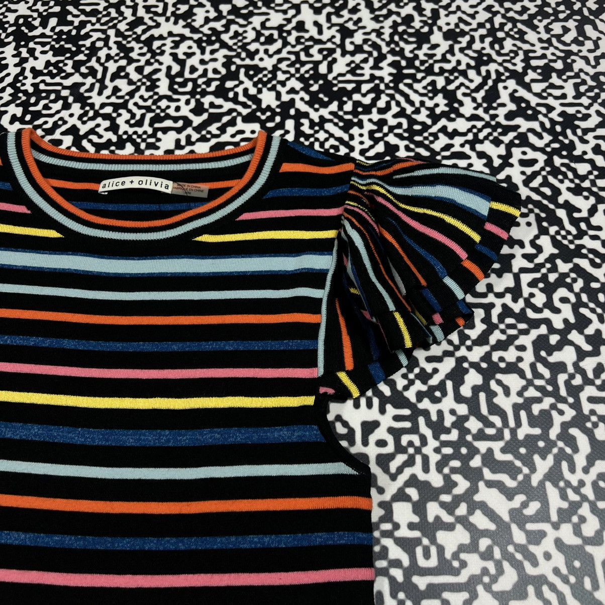 Alice + Olivia Vintage Y2K Alice + Olivia Striped Retro Luxury Tank Top Size M / US 6-8 / IT 42-44 - 9 Thumbnail