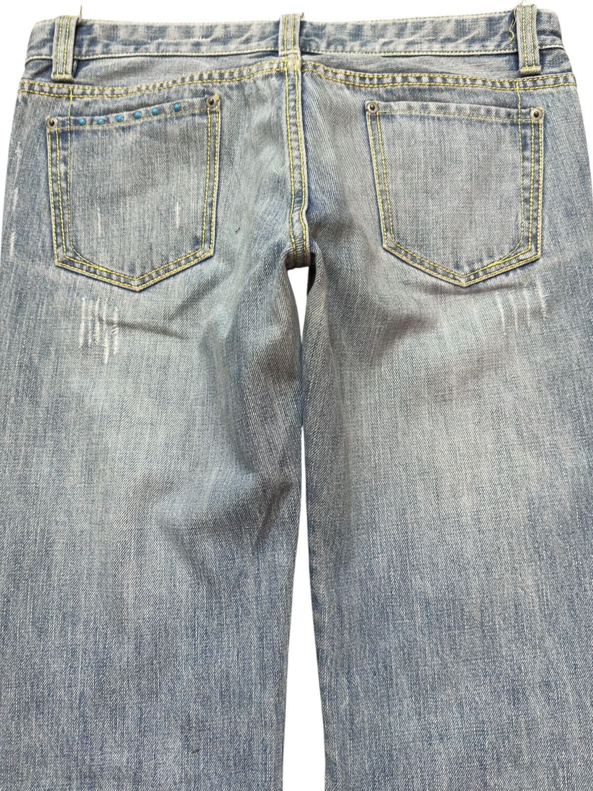 Tornado Mart Vintage Flash Report Flare Faded Distressed Denim Size US 33 - 7 Thumbnail