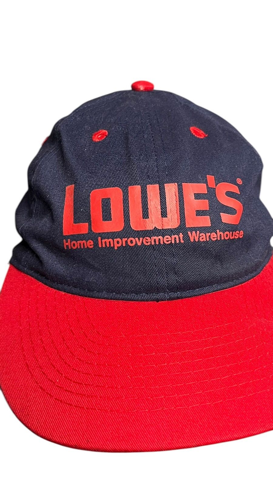 Other Vintage 1980s Lowe's Red and Blue Baseball Cap Size ONE SIZE - 2 Thumbnail