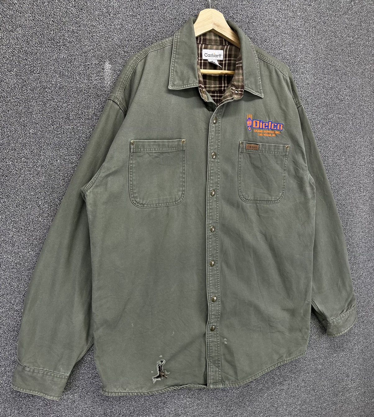 Carhartt Vintage Carhartt Button Up Work Wear Jacket Size US L / EU 52-54 / 3 - 2 Thumbnail
