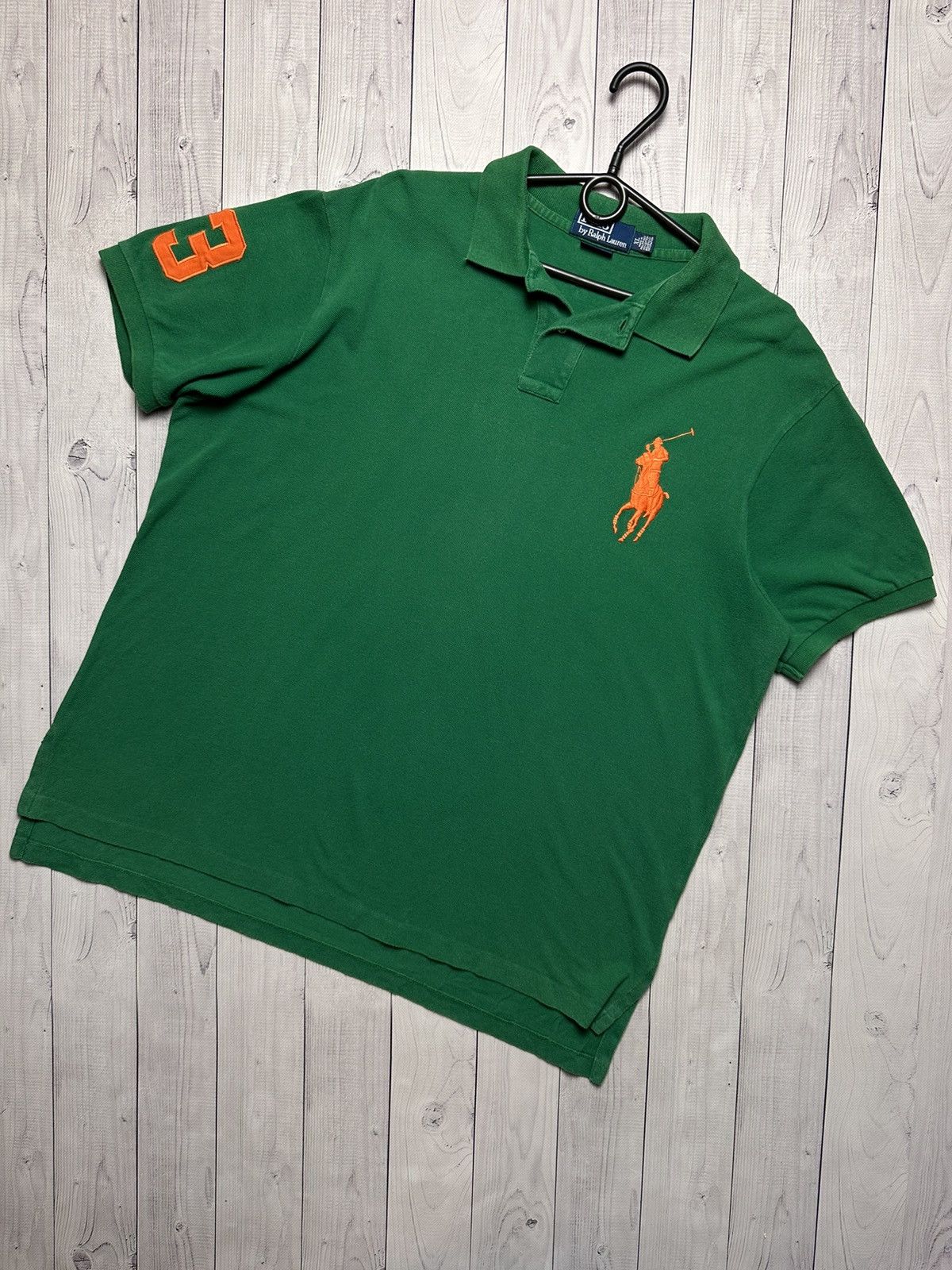 Vintage polo Ralph Lauren green big logo 3 size XL