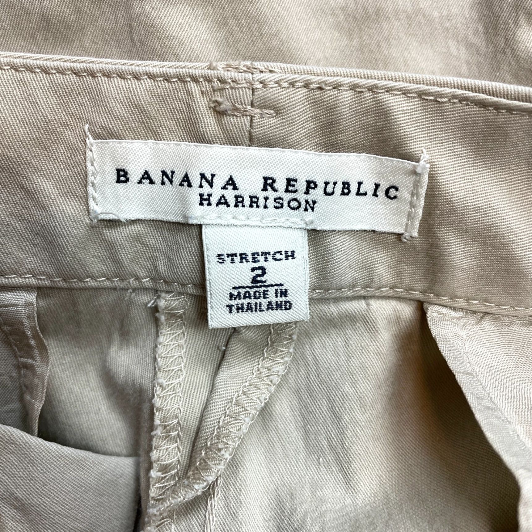 Banana Republic Banana Republic Harrison Pants Womens 2 Straight Ankle Khaki Tan Stretch 28x24 Size 26" / US 2 / IT 38 - 2 Thumbnail