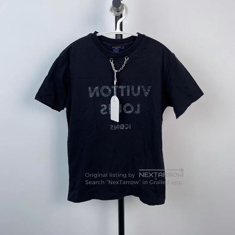 Louis Vuitton Louis Vuitton Black chain logo short sleeve T-shirt Size US S / EU 44-46 / 1 - 1 Thumbnail