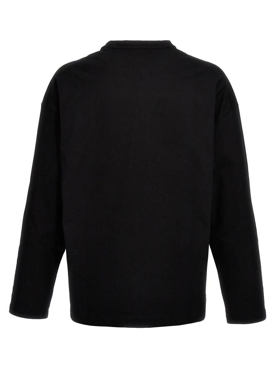 Jil Sander o1mt1gz0625 Long Sleeve T-Shirt in Black Size US L / EU 52-54 / 3 - 2 Thumbnail