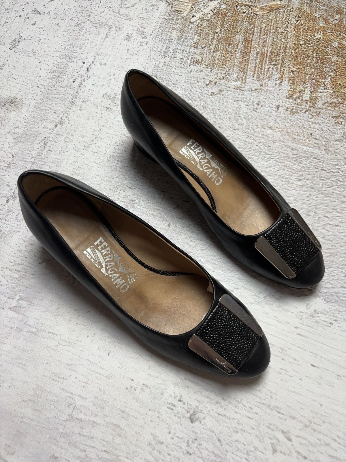 Salvatore Ferragamo Salvatore Ferragamo leather Italian vintage shoes mules Size US 8 / IT 38 - 1 Thumbnail