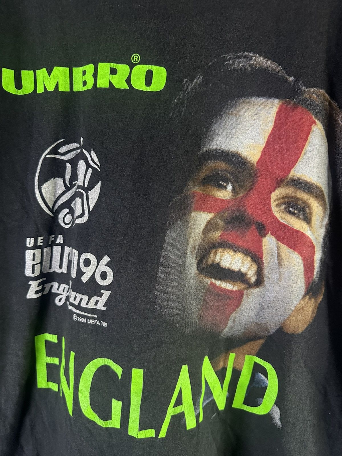 Palace × Umbro Vintage Umbro Uefa Euro 96 England Sunfaded Tshirt Size US M / EU 48-50 / 2 - 2 Thumbnail