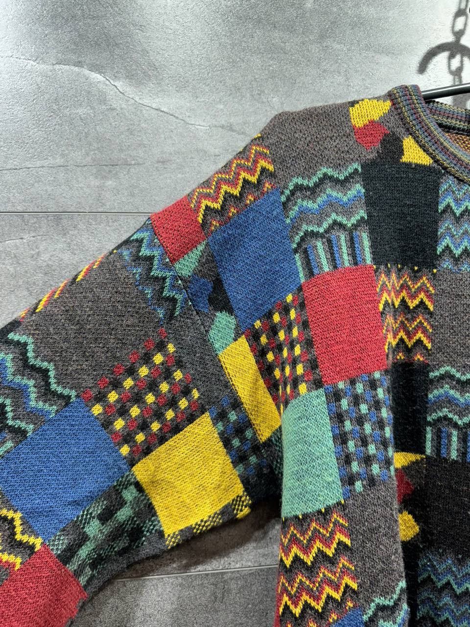 Vintage Vintage 80s Pattern Knitwear Abstract Wool Jumper Sweater Size US M / EU 48-50 / 2 - 8 Thumbnail