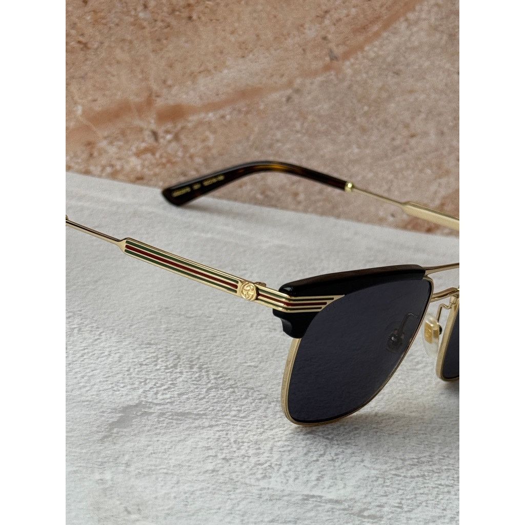 Gucci NEW Gucci GG0287S Black Clubmaster Unisex Sunglasses $625 Size ONE SIZE - 6 Thumbnail