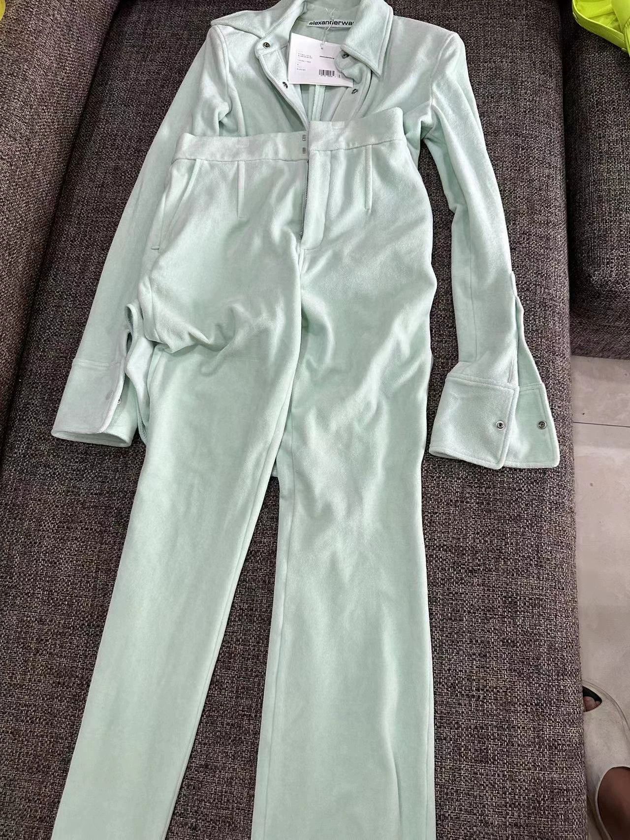 Alexander Wang Alexander Wang Suit Authentic Velvet Mint Mambo Green Size XS / US 0-2 / IT 36-38 - 2 Thumbnail