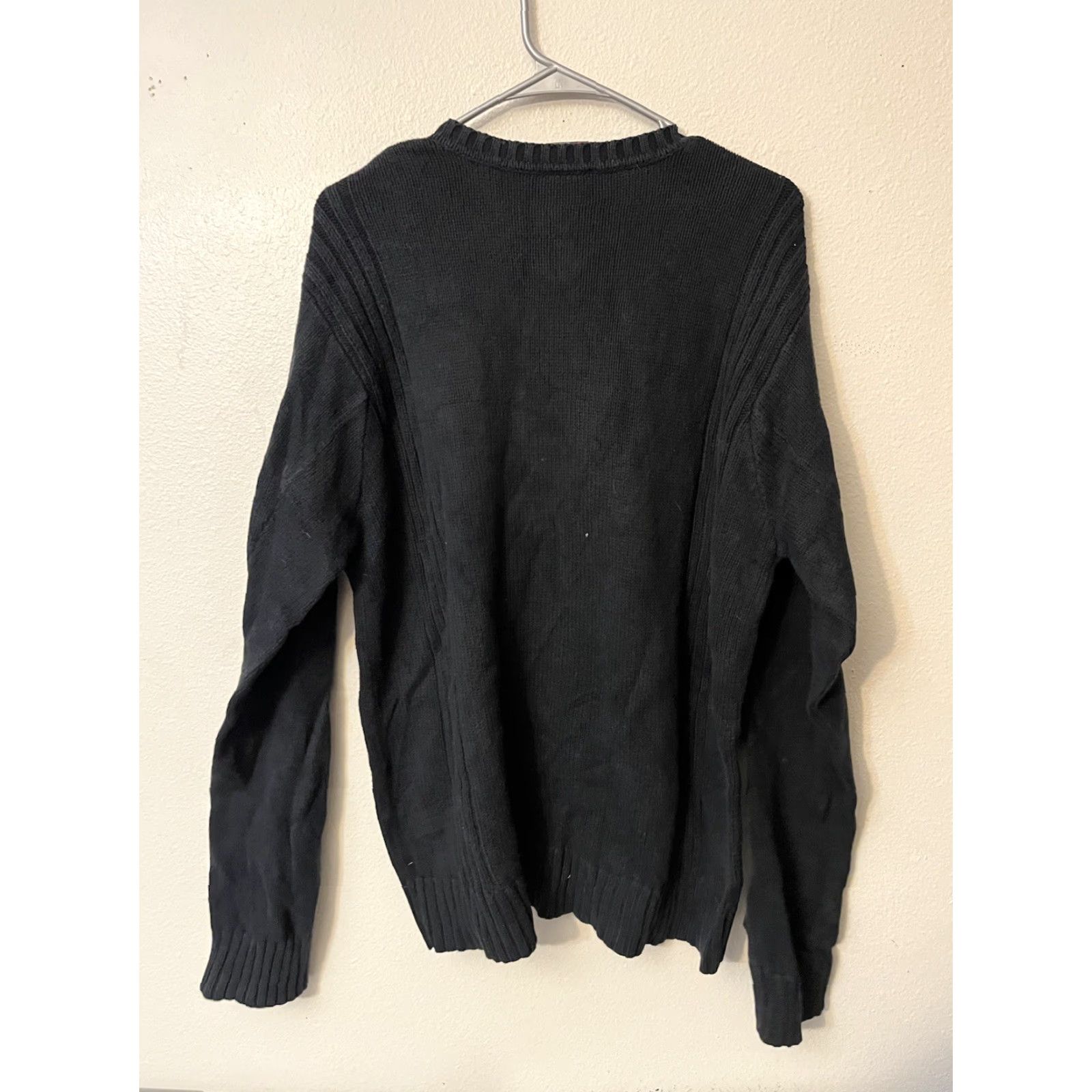 Ralph Lauren VINTAGE Ralph Lauren Polo Jeans Co Sweater Men’s LARGE Black RL Long Sleeve V Neck Shirt Size US L / EU 52-54 / 3 - 3 Thumbnail