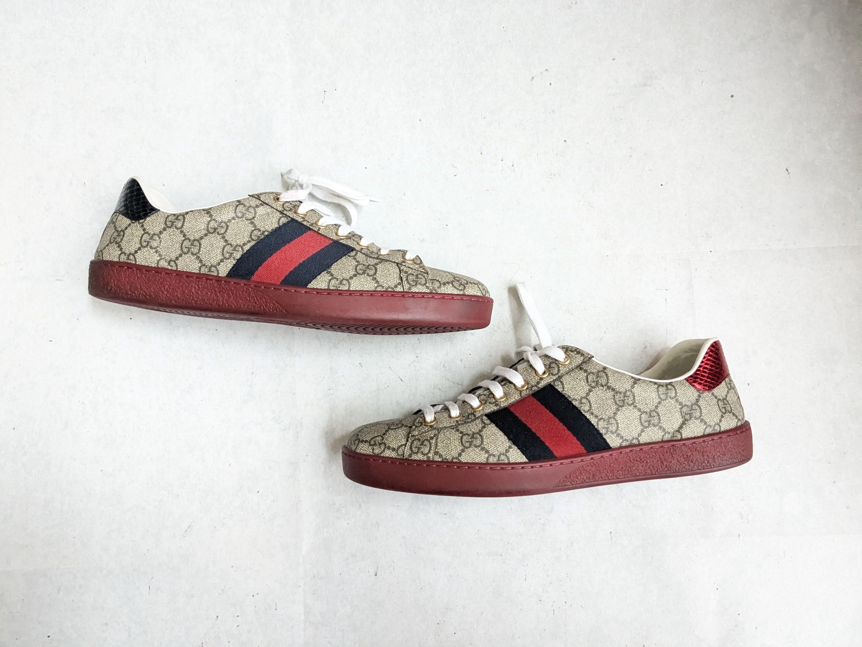Gucci Gucci Ace Sneakers 9.5 Monogram Supreme Canvas Logo Size US 9.5 / EU 42-43 - 1 Thumbnail