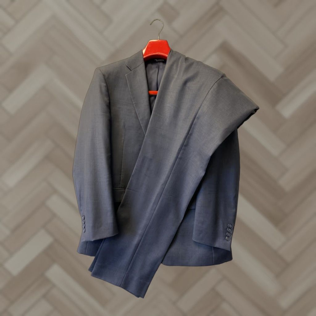 Jos. A. Bank Jos. A. Bank 41 R (36 W) Wool Suit Jacket Navy Blue 149-16 Size 42R - 1 Thumbnail