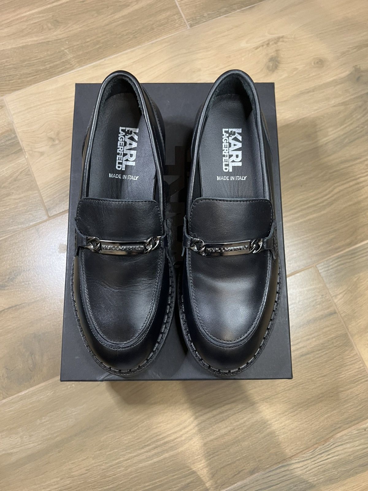Karl Lagerfeld KARL LAGERFELD Plaque Loafer Size US 7 / IT 37 - 3 Thumbnail
