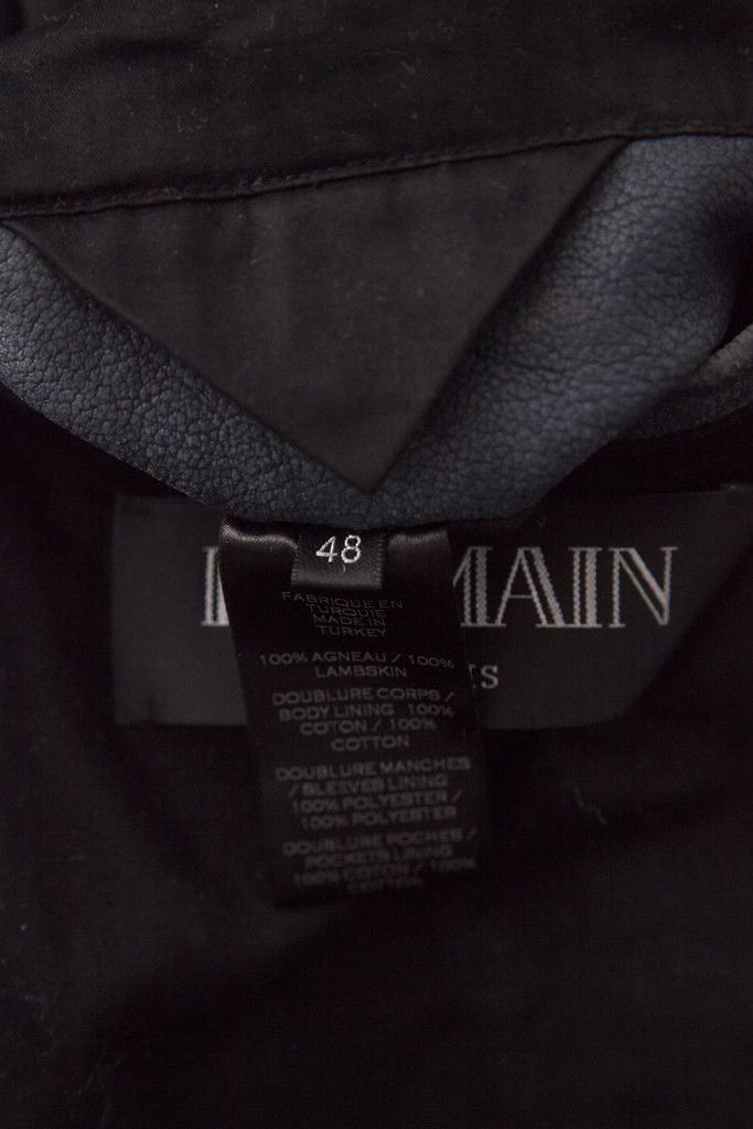 Balmain SS14 blue leather perfecto jacket Size US M / EU 48-50 / 2 - 10 Thumbnail
