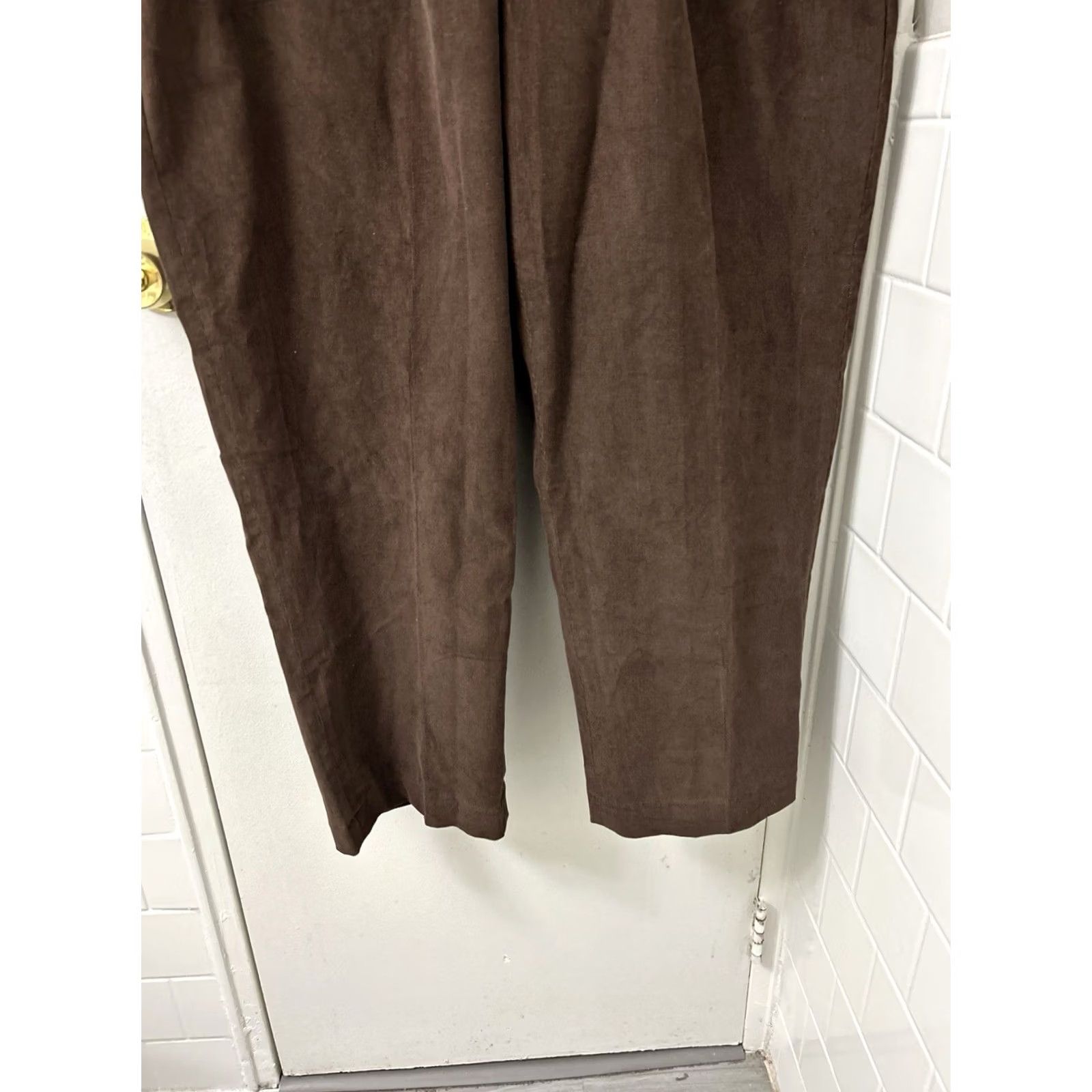 Lands' End Lands' End Corduroy Pants Mens 42x29 Brown Pleated YKK Traditional Fit Trousers Size US 42 / EU 58 - 3 Thumbnail