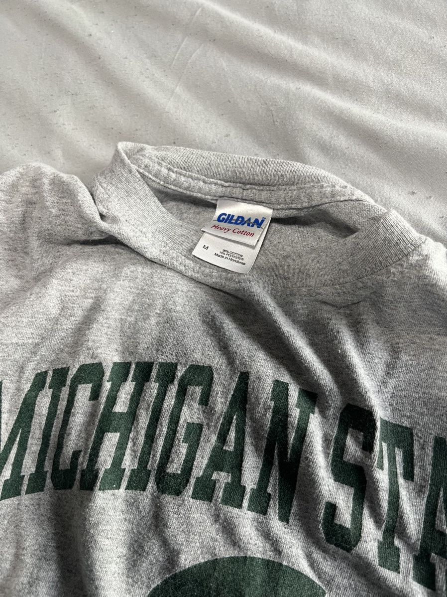 Gildan × Vintage MICHIGAN STATE MEN MEDIUM T SHIRT Size US M / EU 48-50 / 2 - 2 Thumbnail