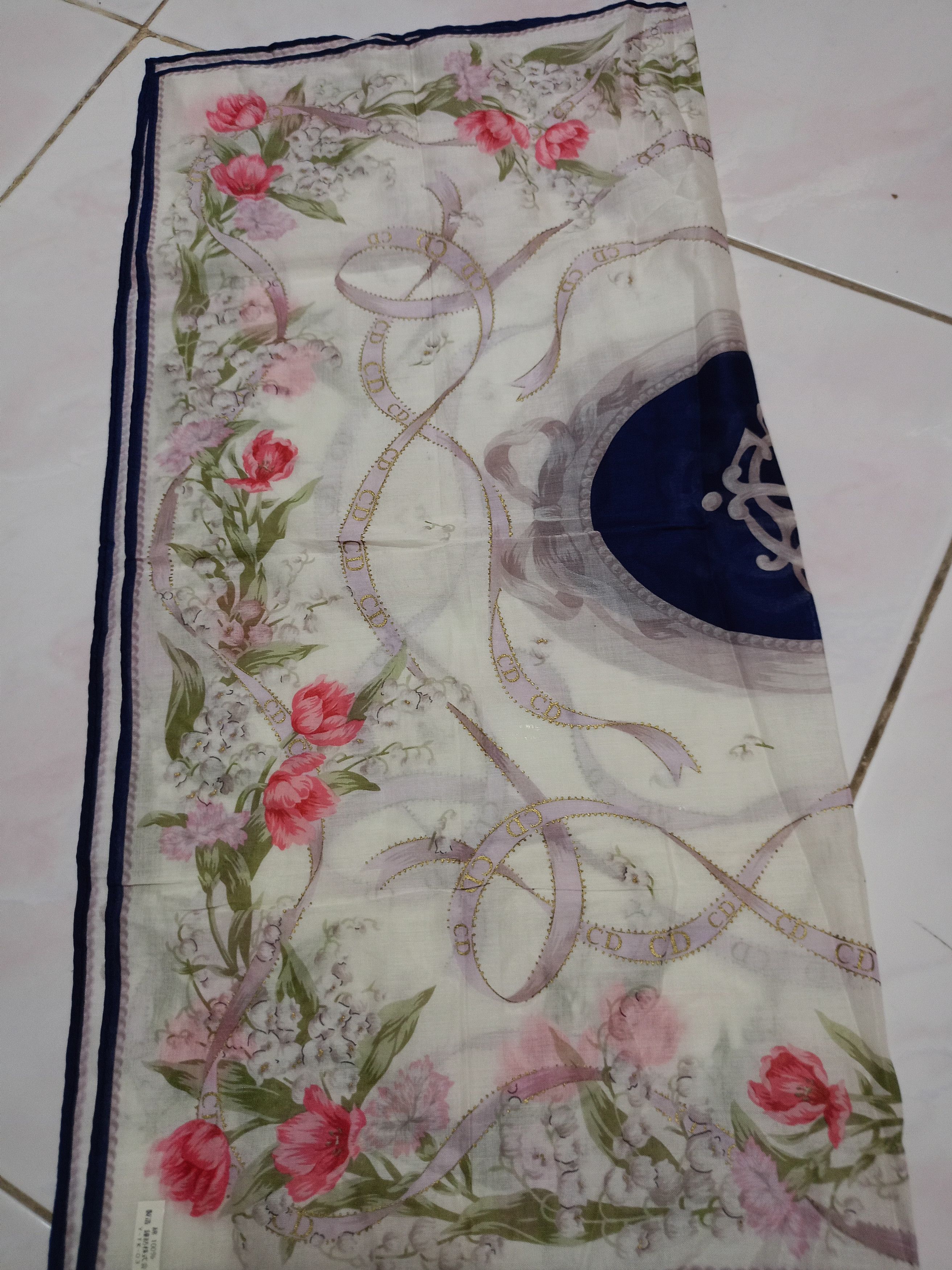 Dior × Vintage Christian Dior X Handkerchief Neckerchief Bandana Size ONE SIZE - 4 Thumbnail
