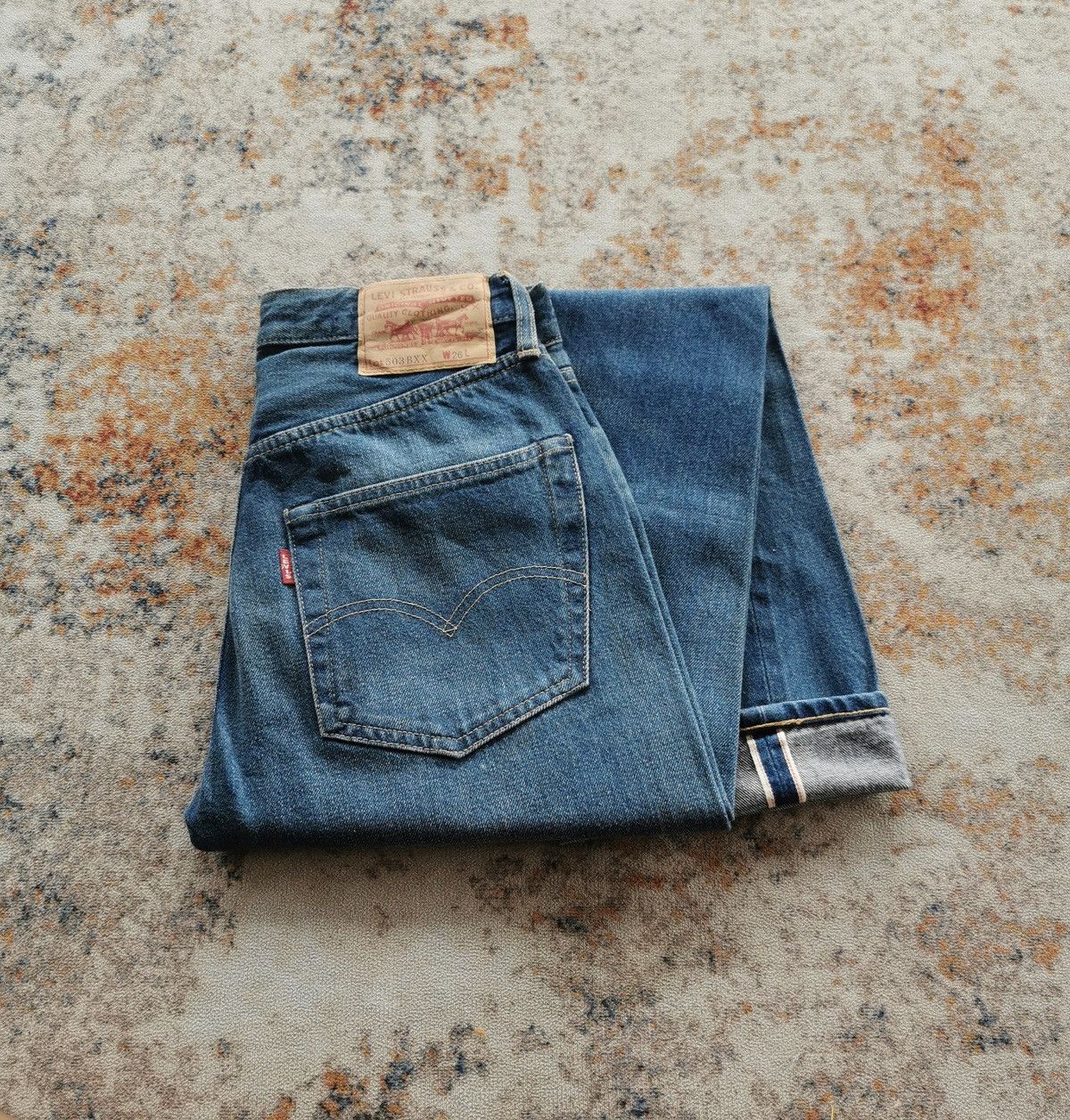 Levi's Vintage Clothing × Self Edge Lvc Levis Vintage Clothing Lot 503BXX Selvedge Denim Jeans Size US 27 - 4 Thumbnail
