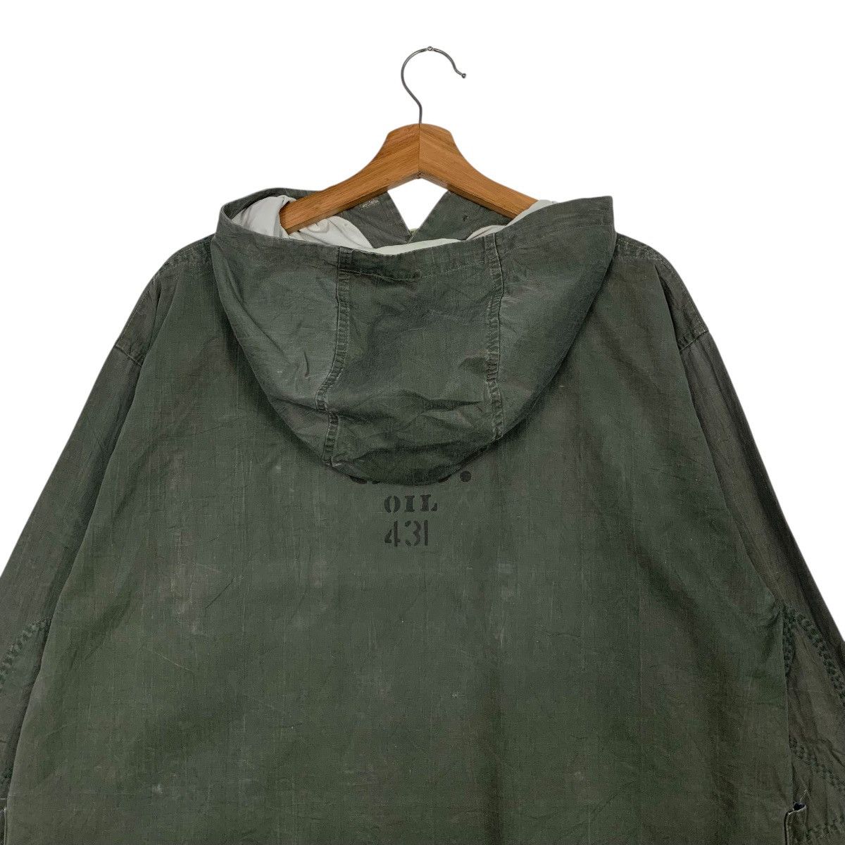 Vintage SLOW HANDS US Oil Workism Pullover Hooded Jacket #2917-C132 Size US L / EU 52-54 / 3 - 8 Thumbnail