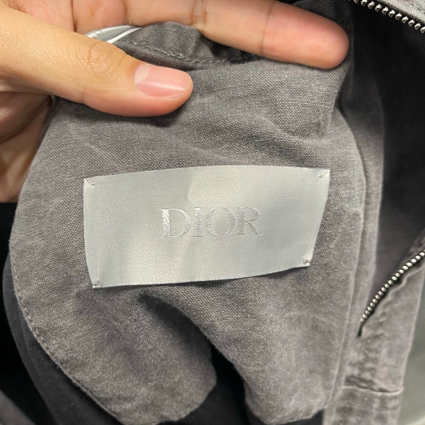 Dior Dior Vintage Gray Embroidered Denim Hooded Jacket Size US L / EU 52-54 / 3 - 4 Thumbnail
