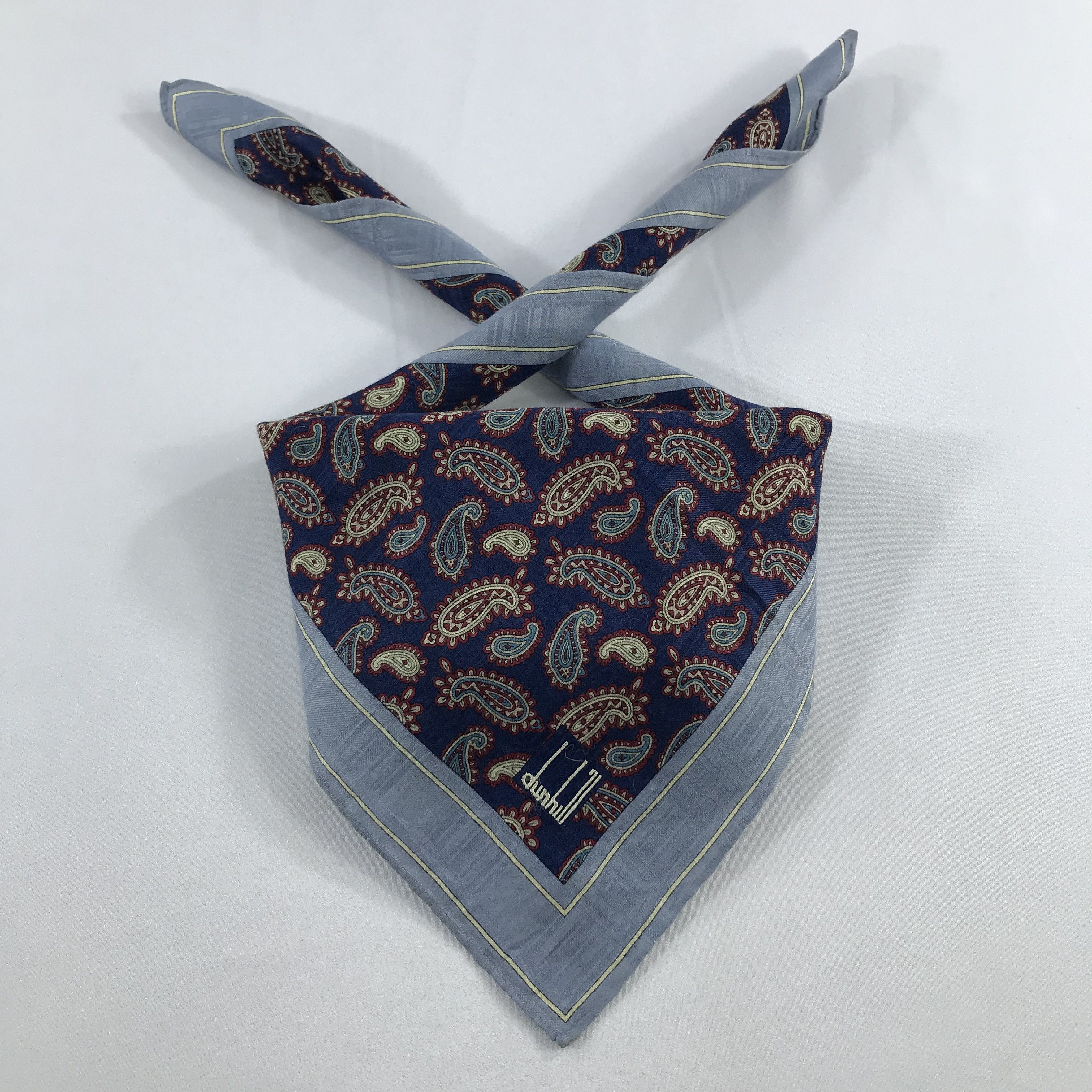 Alfred Dunhill × Vintage Dunhill Bandana / Handkerchief / Neckerchief - S2532 Size ONE SIZE - 3 Thumbnail