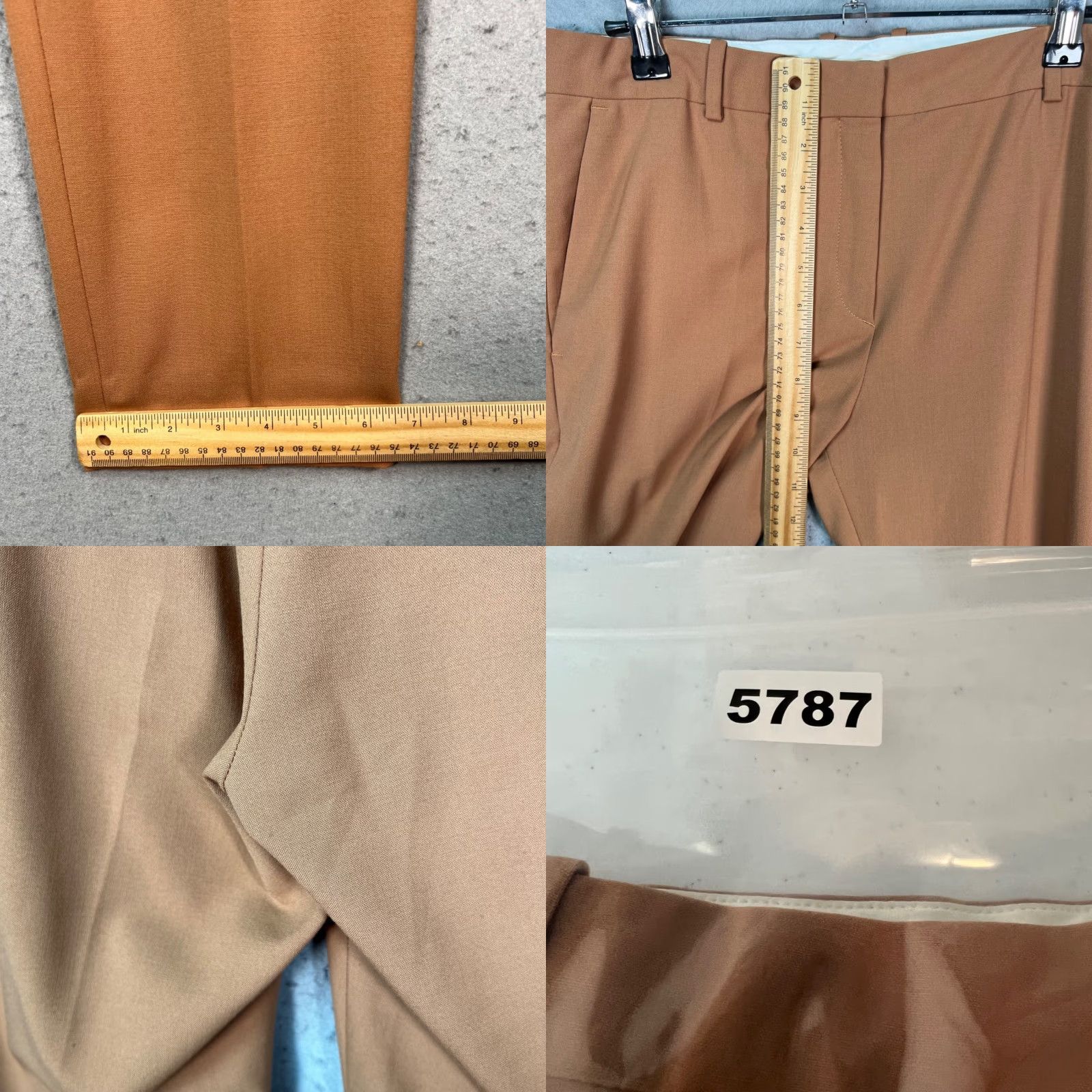 Acne Studios Acne Studios Mens Pants 38 Tan Wool Blend Tailored Trousers Brown Polyester Wool Straight Front Dress Pants Mens 38 Vintage No 7/10 Mild Stain Size US 38 / EU 54 - 8 Thumbnail