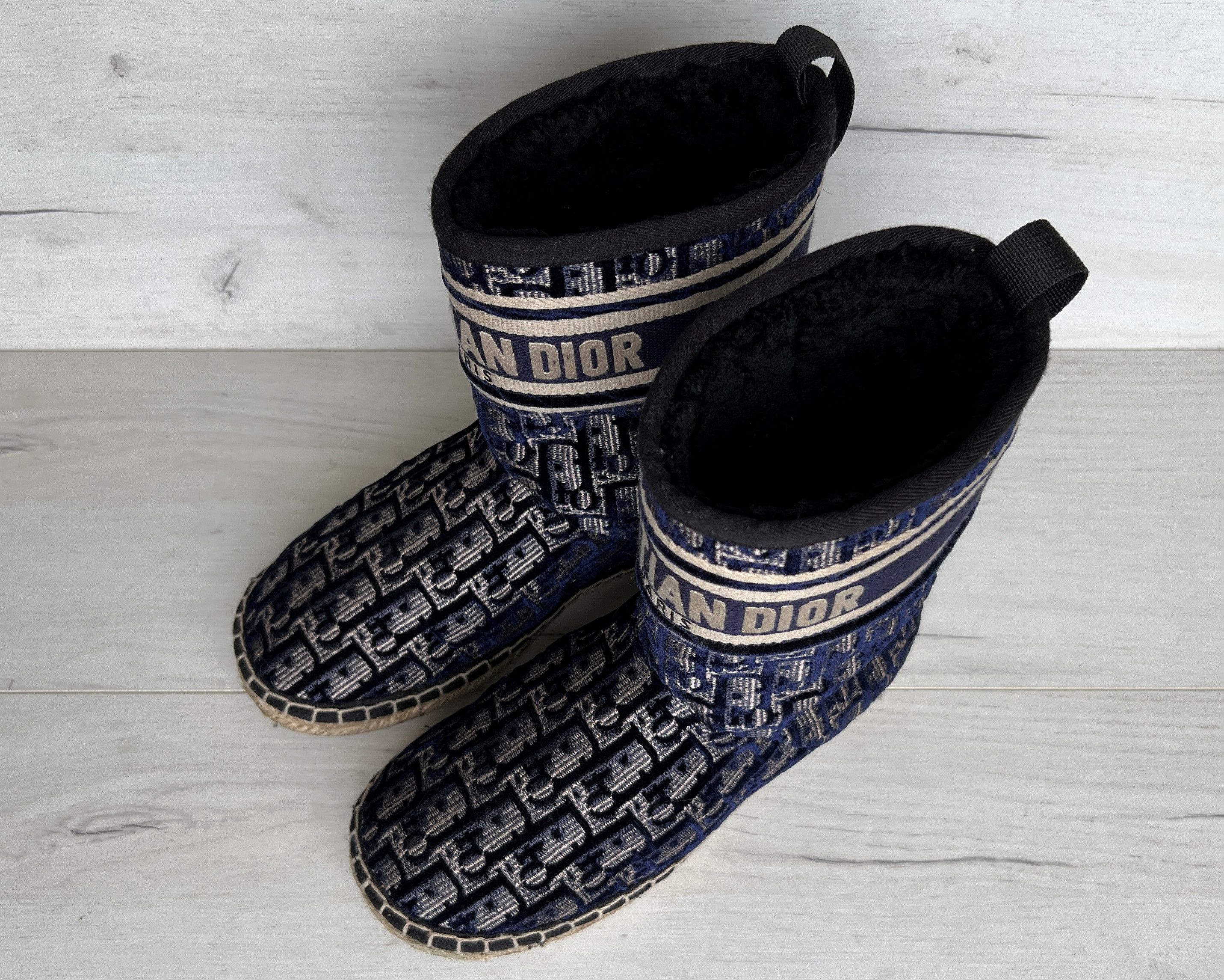 Dior CHRISTIAN DIOR Velvet Oblique Granville Espadrille Boots Size US 8 / IT 38 - 3 Thumbnail