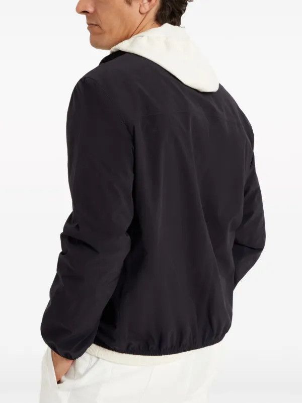 Brunello Cucinelli Jacket Water Resistant in Dark Blue Size US M / EU 48-50 / 2 - 2 Thumbnail