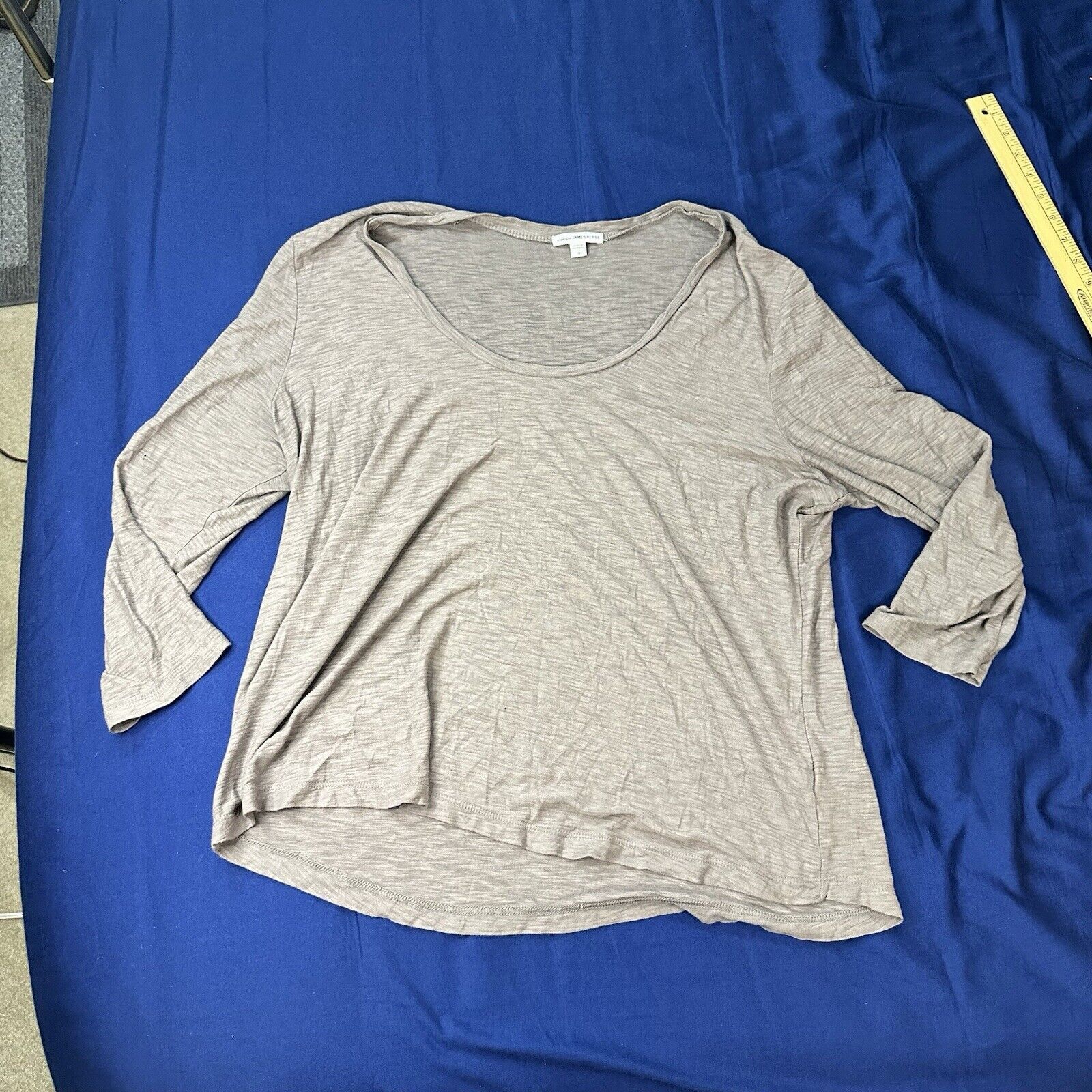James Perse Standard James Peres Blouse Top Modal Blend Long Sleeve Size S / US 4 / IT 40 - 1 Thumbnail
