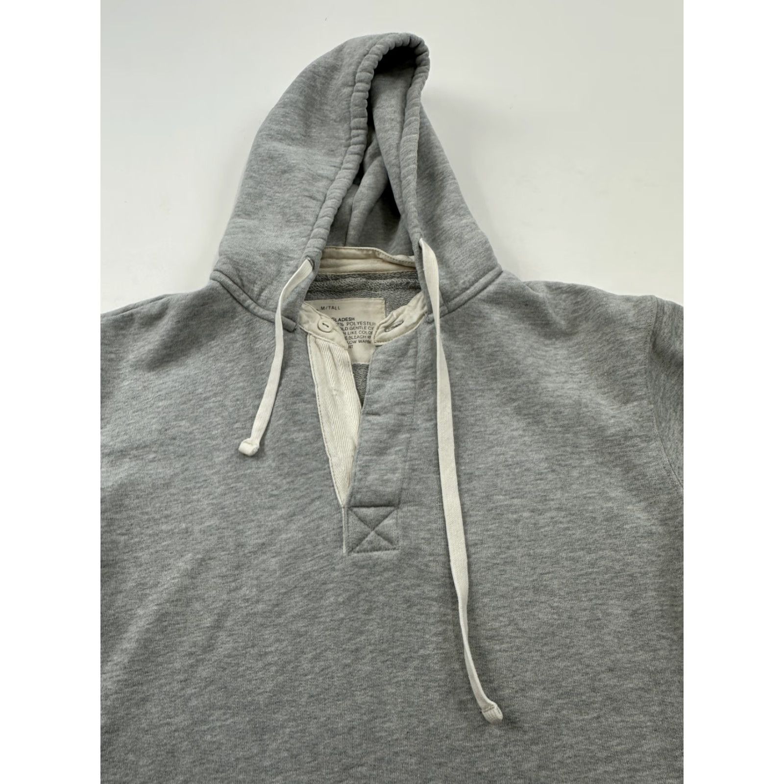 Gap Gap Hoodie Pullover Mens Medium Tall Gray Button Neck Kangaroo Pocket Sweatshirt Size US M / EU 48-50 / 2 - 3 Thumbnail