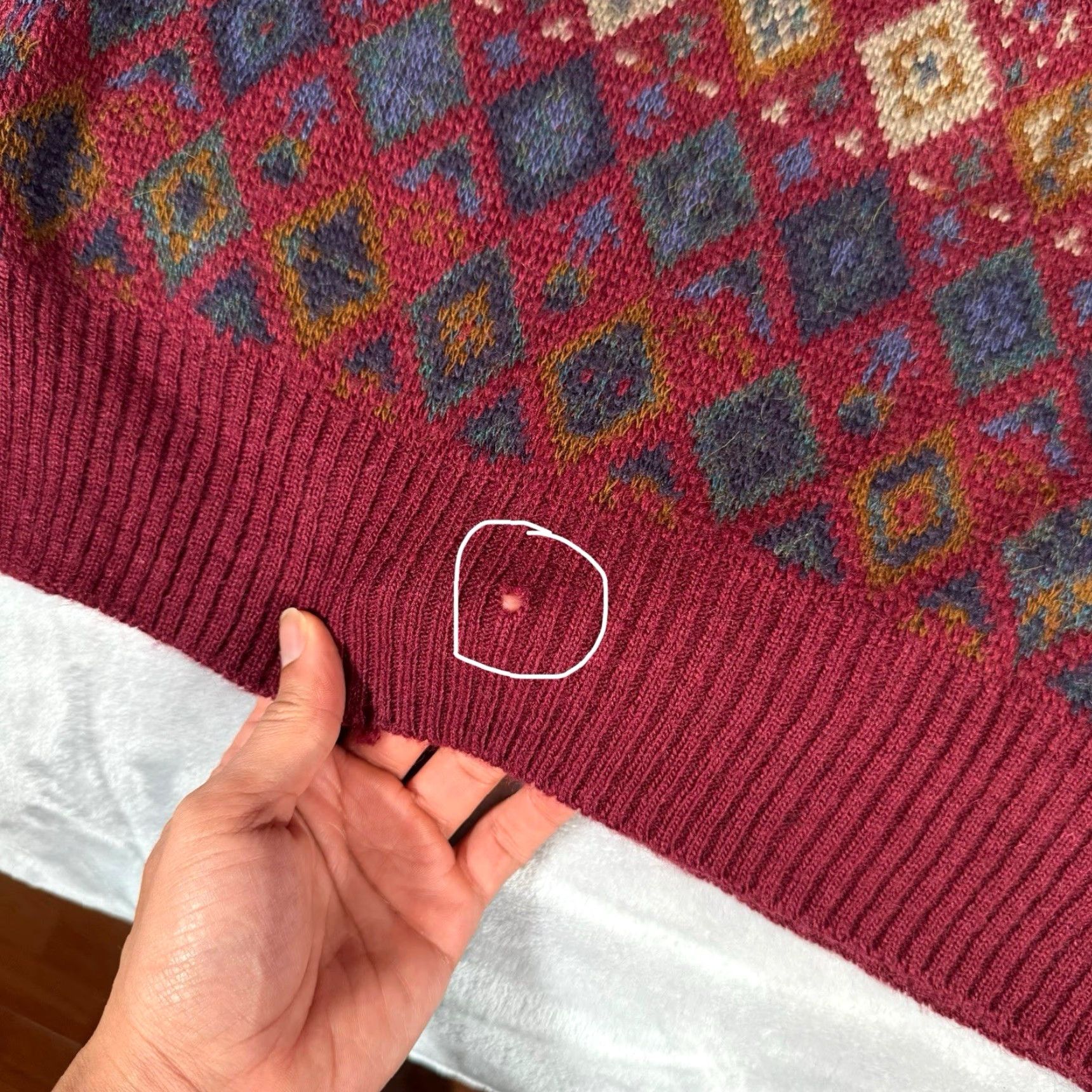 Vintage VINTAGE Collectif Geometric Sweater Mens L Wool Mohair Blend Made In Italy Red 90s Preppy READ! Size US L / EU 52-54 / 3 - 2 Thumbnail
