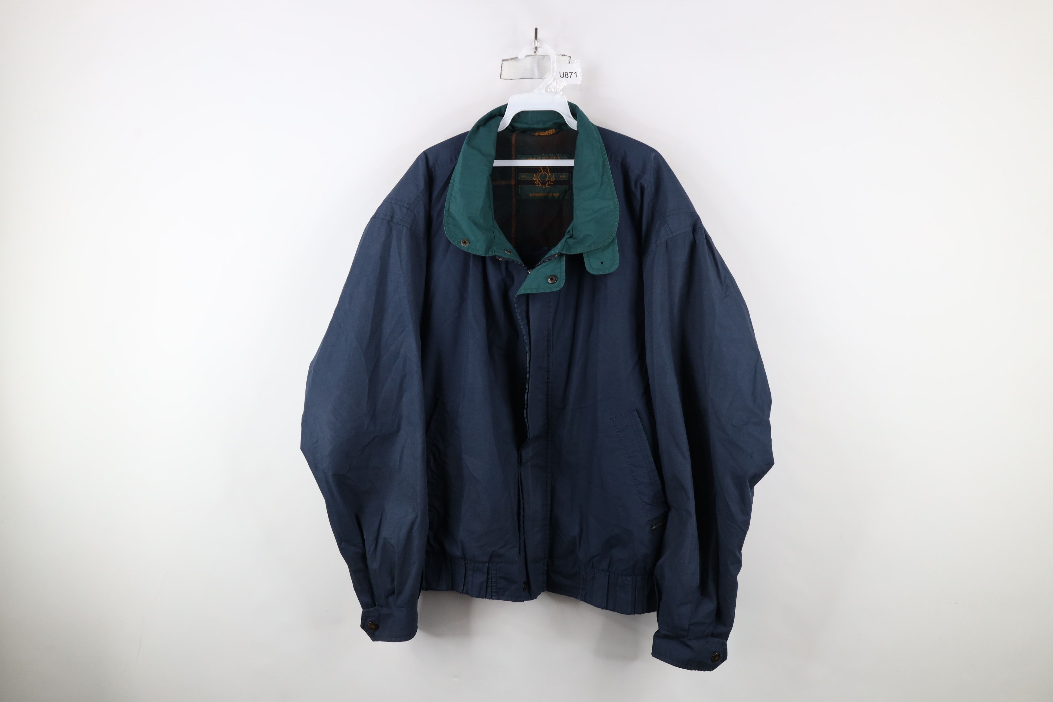 Members Only × Vintage Vintage 90s Members Only Lined Cafe Racer Windbreaker Jacket Size XXL / US 16-18 / IT 52-54 - 1 Thumbnail