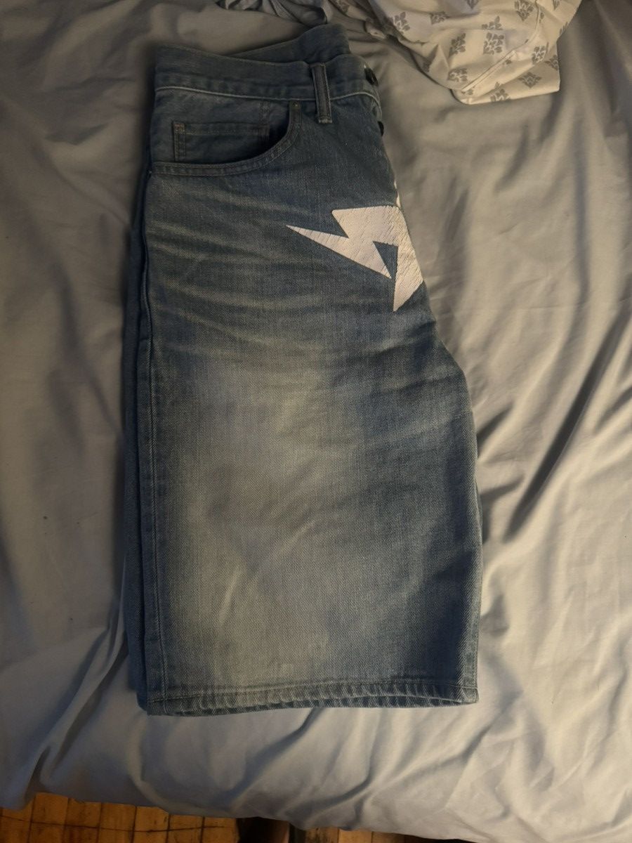 Bape BAPE Twin Sta Denim Shorts 'Indigo' Size US 32 / EU 48 - 3 Thumbnail