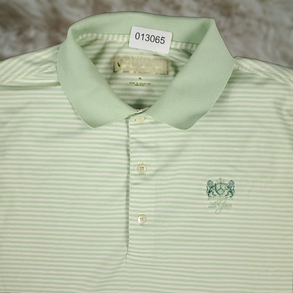 Vintage Donald Ross Golf Polo Shirt Striped Short Sleeve Mens XL Green Casual Polo Shirt Size US XL / EU 56 / 4 - 1 Thumbnail