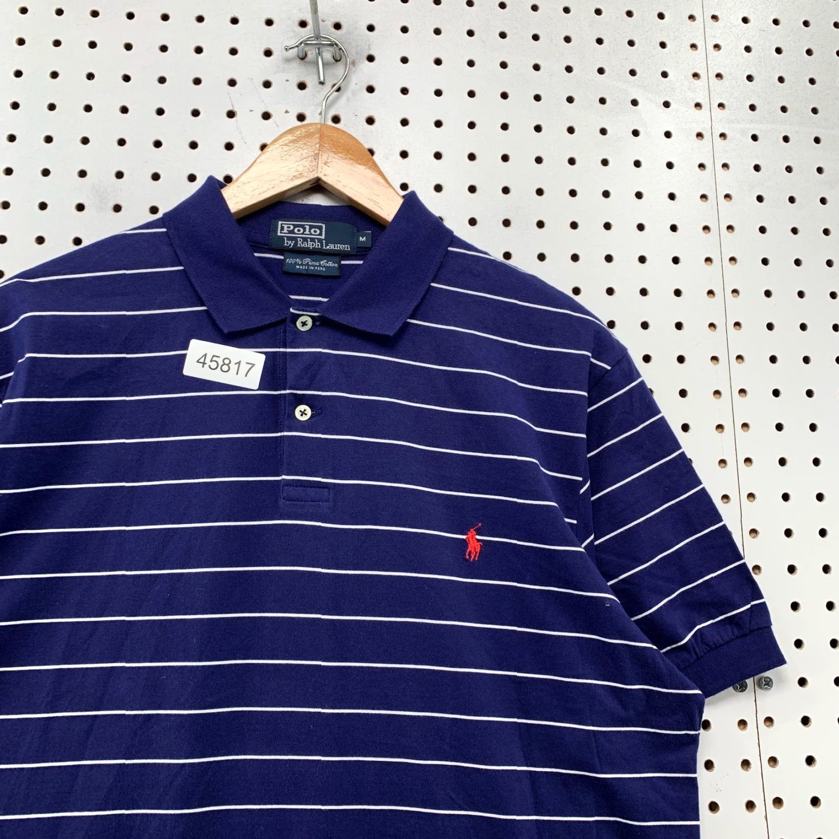 Polo Ralph Lauren Polo Ralph Lauren Shirt Men Medium Blue Stripe 100% Pima Cotton Lightweight Lightweight All Seasons Classic Polo Shirt Mens Blue Stripe 100% cotton Size US M / EU 48-50 / 2 - 5 Thumbnail