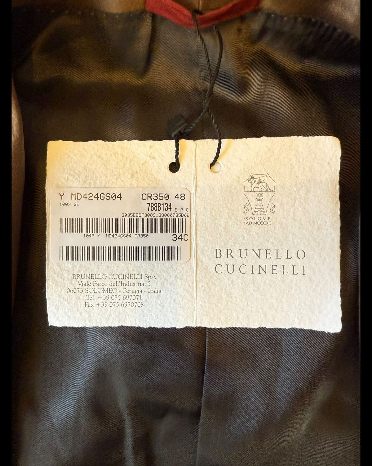 Brunello Cucinelli Brunello Cucinelli Shaw Collar Silk Dinner Jacket Size 38R - 9 Thumbnail
