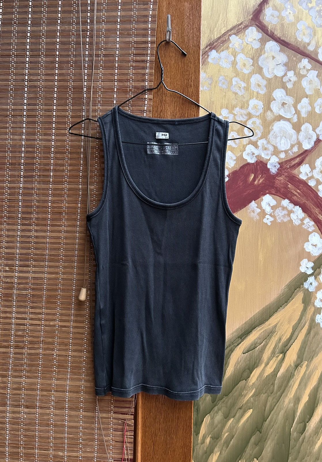 H&M × Heron Preston H2 by Heron Preston X H&M Cotton Rib Tank Top Washed Black Size US S / EU 44-46 / 1 - 1 Thumbnail