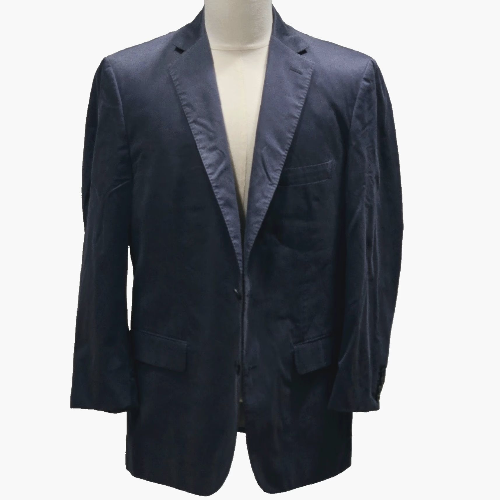 Vintage J Hilburn Sport Coat Blazer Wool Jacket Mens Vintage Blue Size 40-42 Lined Size 40R - 2 Thumbnail