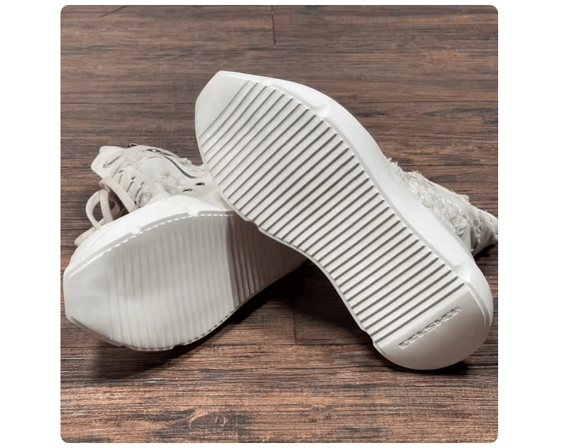 Rick Owens Drkshdw Rick Owens Men's Off-White Slashed Canvas High Tops Size US 8 / EU 41 - 5 Thumbnail
