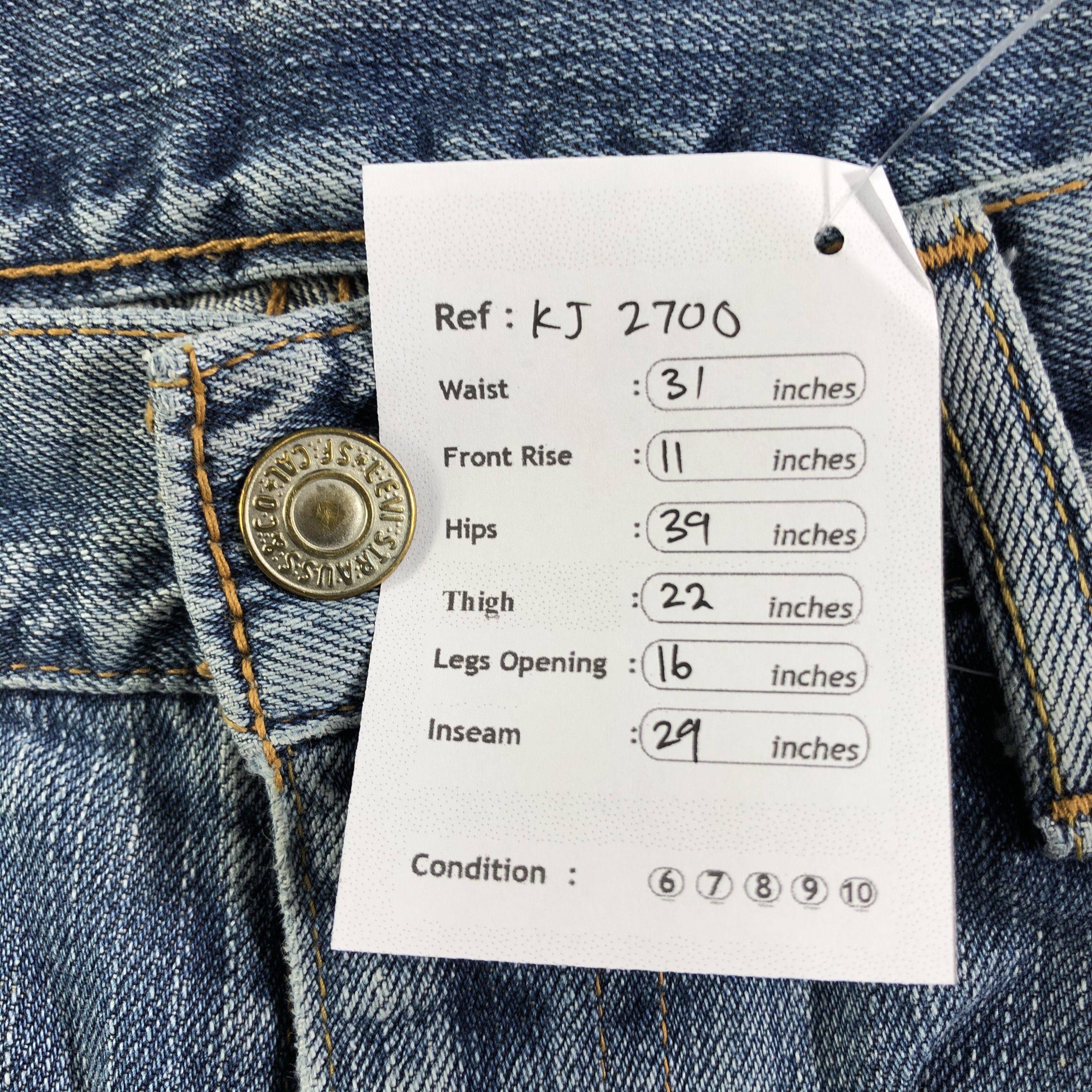 Levi's Vintage Levis Jeans 533 Distress Denim KJ2700 Size US 31 - 12 Thumbnail