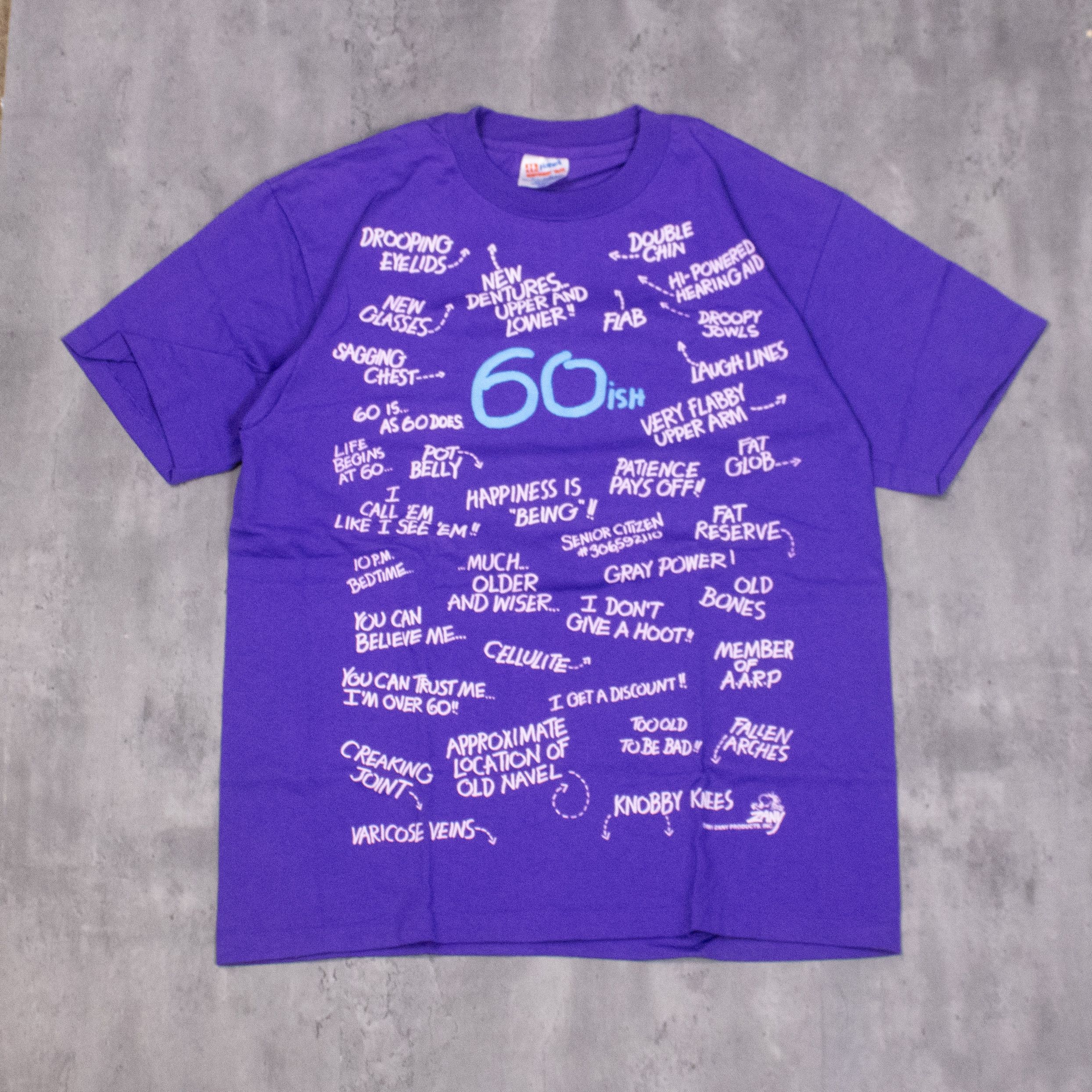 Hanes × Vintage Vintage 1991 Hanes 60 ish Single Stitch Purple Tee Size US M / EU 48-50 / 2 - 3 Thumbnail