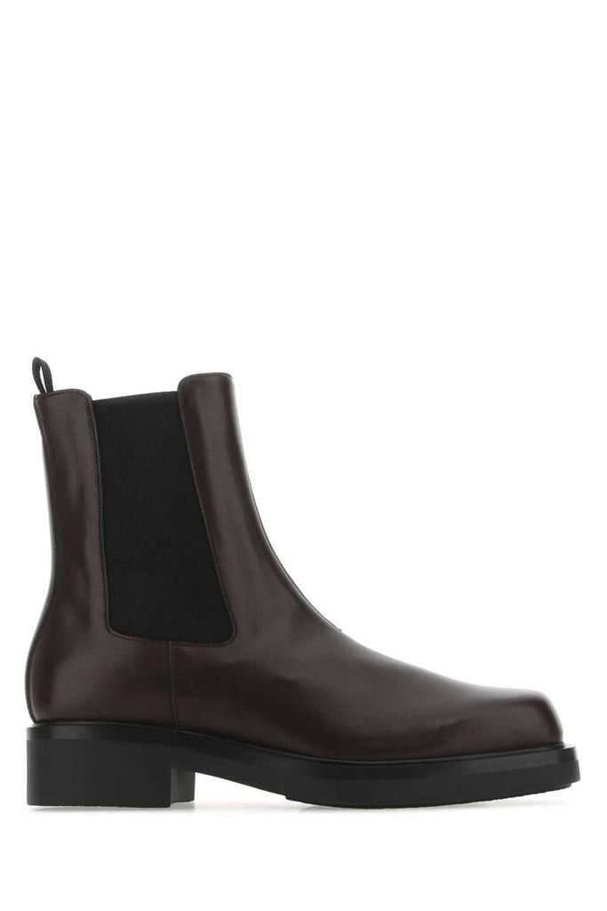 Prada Aubergine Leather Ankle Boots Size US 11 / EU 44 - 1 Thumbnail