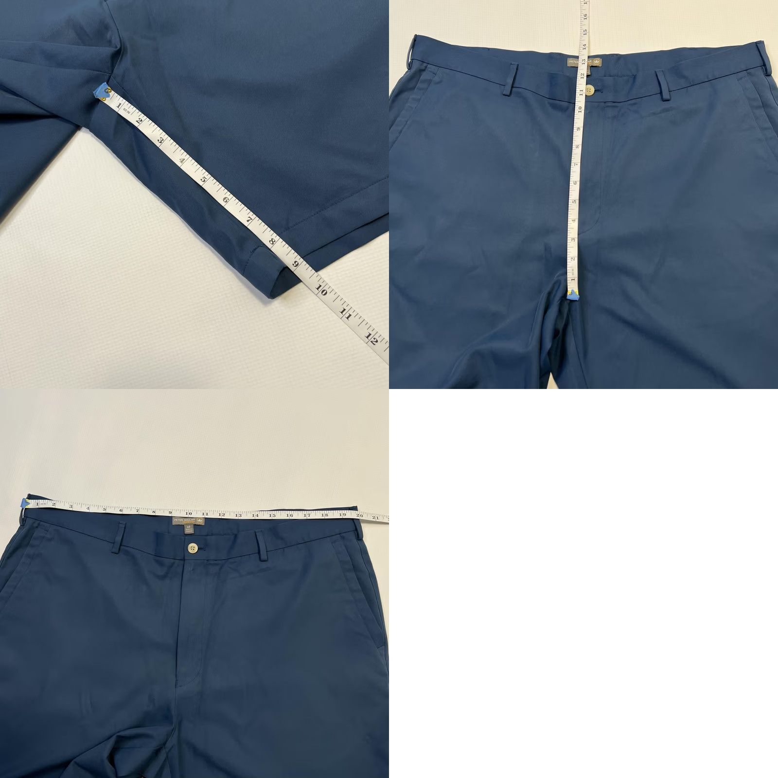 Peter Millar Peter Millar Crown Sport Shorts Mens 40 Blue Chino Golf Lightweight Breathable Moisture-Wicking Quick Dry Flat Front Regular Inseam 9in Pockets Size US 40 / EU 56 - 8 Thumbnail