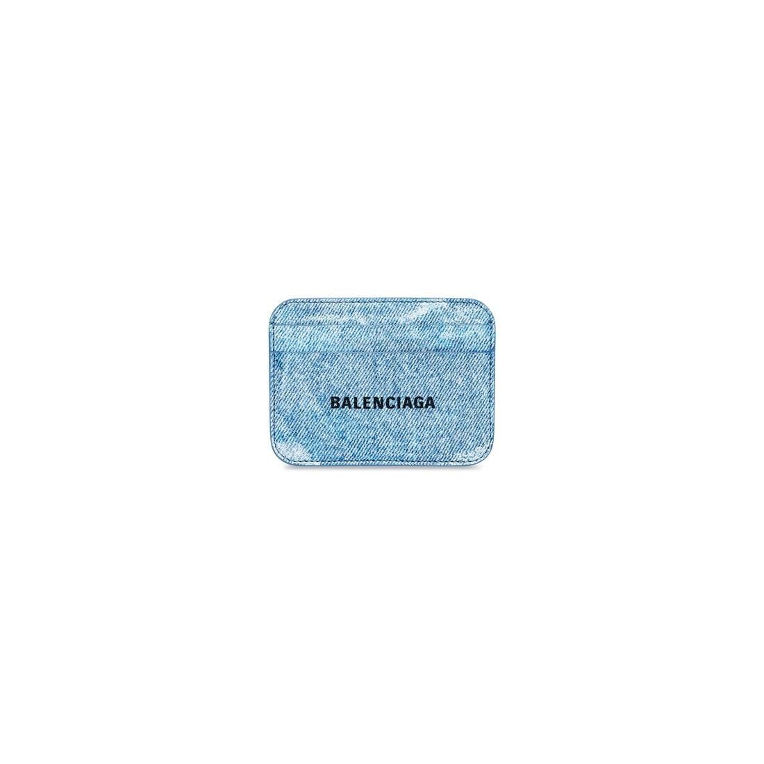 Balenciaga o1tr1nto0326 Size: OS / Cash Card Holder Denim Printed Blue Size ONE SIZE - 1 Thumbnail